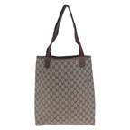 Gucci Vintage Sherry Line Beige Brown Gold Hardware Tote Bag — view 3