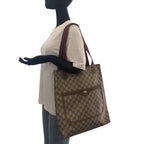 Gucci Vintage Sherry Line Beige Brown Gold Hardware Tote Bag — view 8