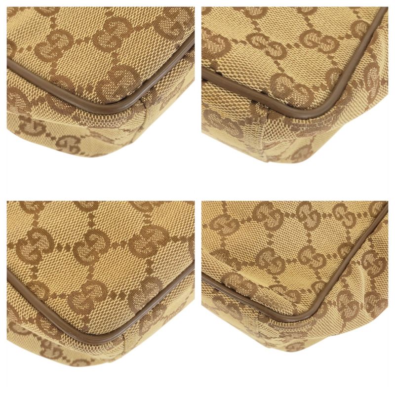 Gucci Beige Brown Silver Hardware GG Canvas Leather 018 1612 Shoulder Bag — view 4