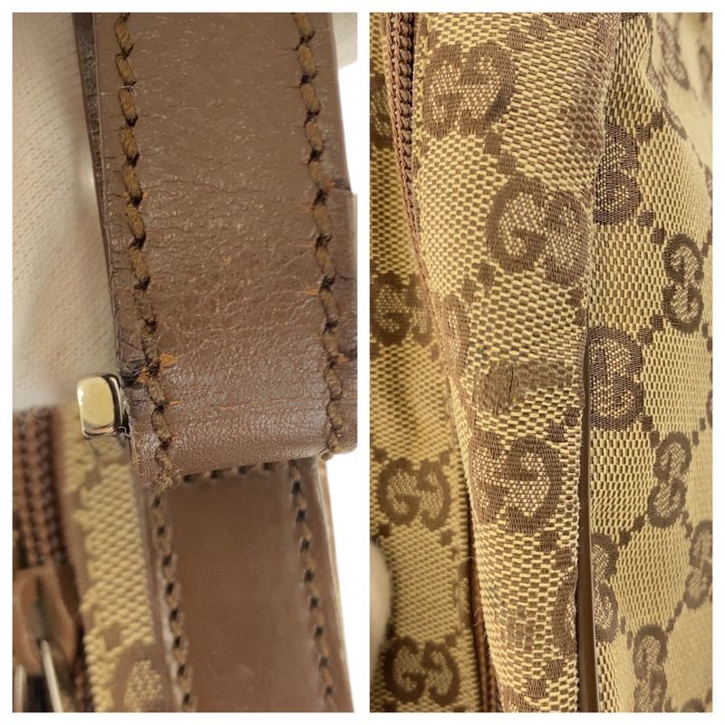 Gucci Beige Brown Silver Hardware GG Canvas Leather 018 1612 Shoulder Bag — view 6