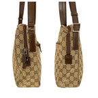 Gucci Beige Brown Silver Hardware GG Canvas Leather 018 1612 Shoulder Bag — view 9