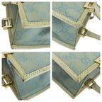 Gucci Jackie Light Blue Gold Hardware GG Canvas 002 5065 Tote Bag Handbag — view 7