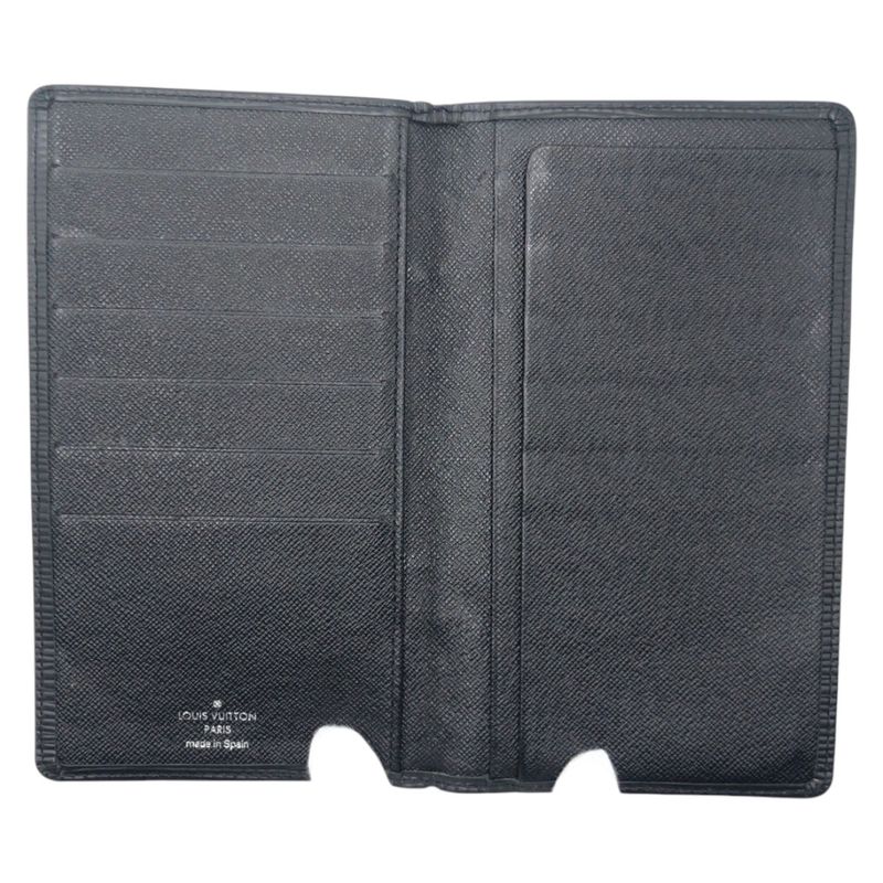 Louis Vuitton Epi Card Holder Cles Di Black Leather Long Wallet — view 3