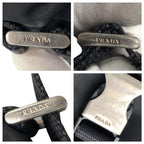 Prada Tessuto Triangle Logo Black Nylon Shoulder Bag Messenger — view 6