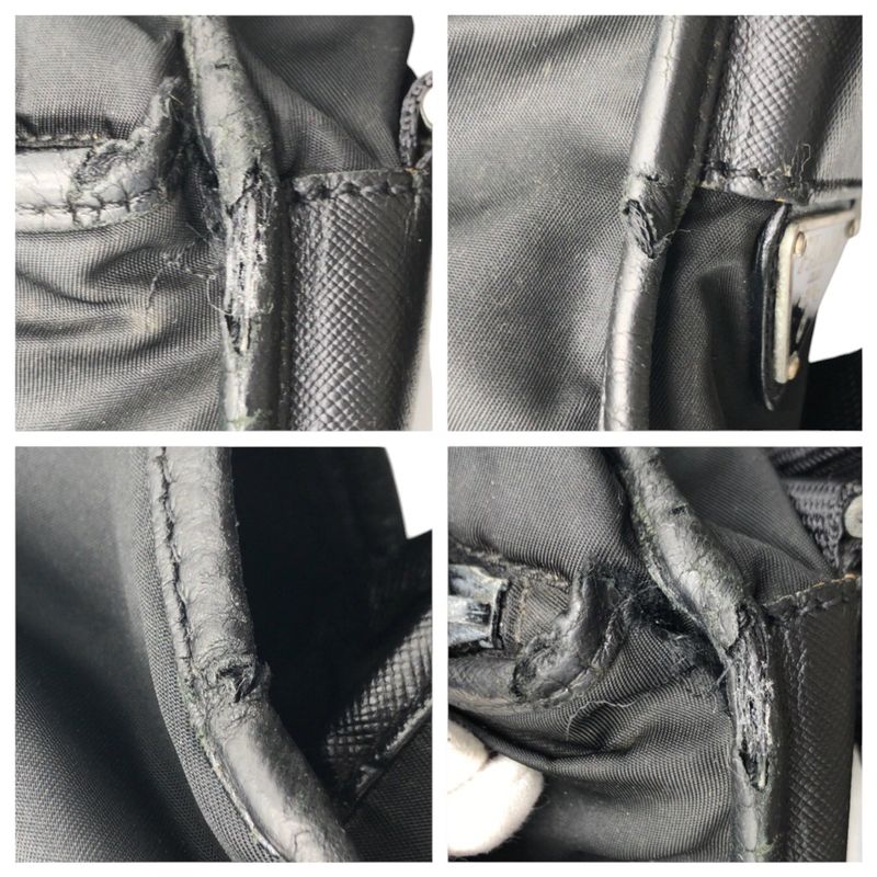 Prada Tessuto Triangle Logo Black Nylon Shoulder Bag Messenger — view 7