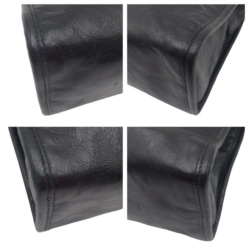 Gucci Interlocking Black Leather Clutch Bag Second — view 4