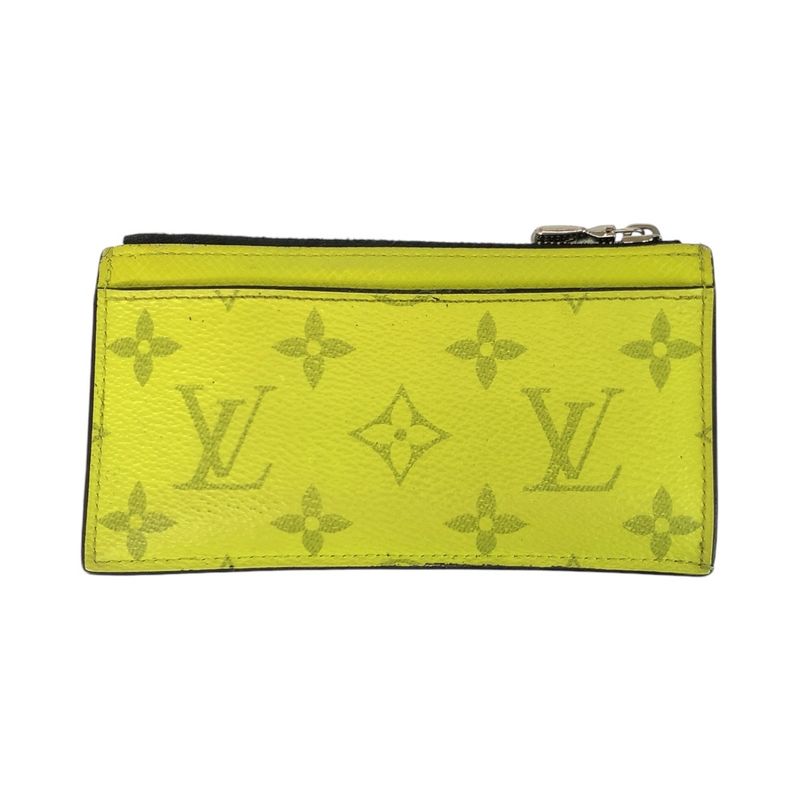 Louis Vuitton Taigarama Coin Card Holder Jaune Yellow Case Fragment — view 3