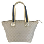 Gucci Sherry Line Silver GG Canvas Tote Bag — view 4