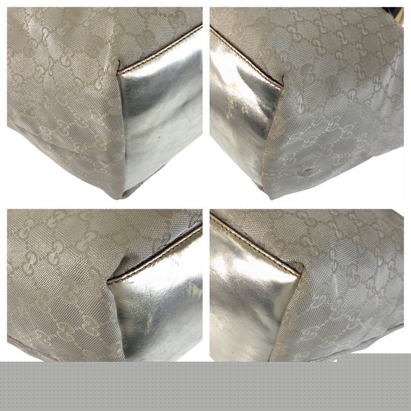 Gucci Sherry Line Silver GG Canvas Tote Bag — view 5