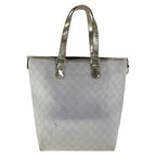 Gucci White Gold GG Supreme Canvas Enamel Tote Bag — view 3