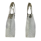 Gucci White Gold GG Supreme Canvas Enamel Tote Bag — view 8