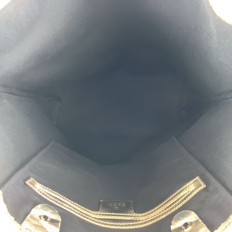 Gucci White Gold GG Supreme Canvas Enamel Tote Bag — view 9