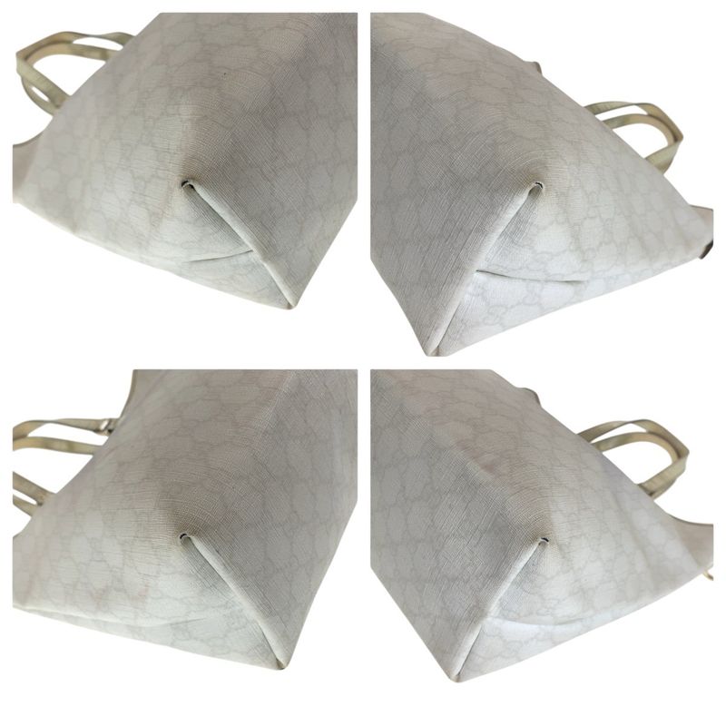 Gucci White Gold GG Supreme Canvas Enamel Tote Bag — view 4