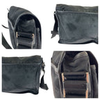 Prada Tessuto Triangle Logo Plate Black Silver Hardware V166 Shoulder Bag — view 7