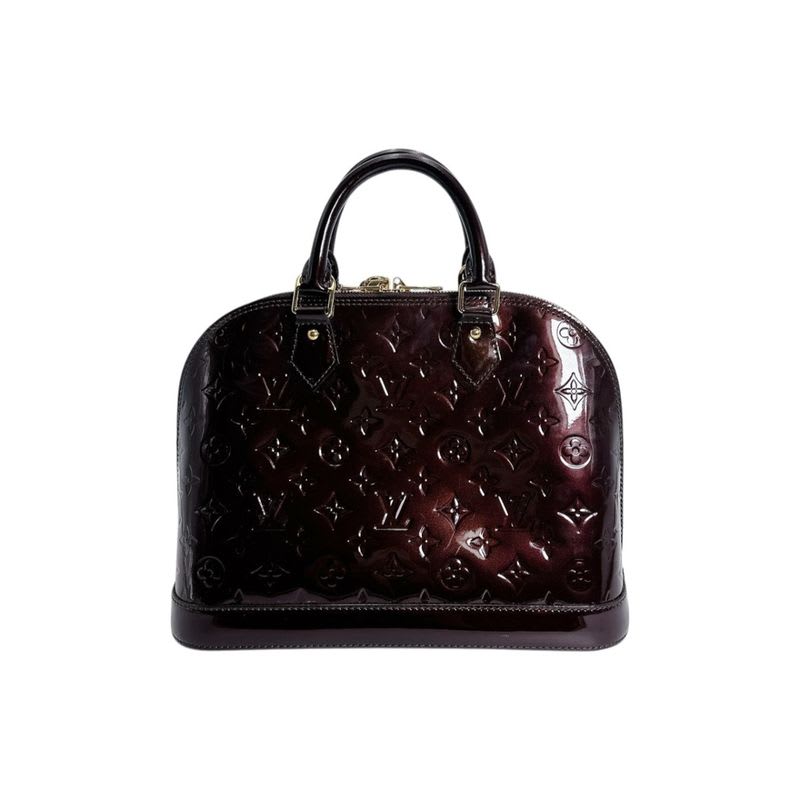 Louis Vuitton Vernis Handbag Alma PM Wine Red — view 3