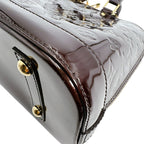 Louis Vuitton Vernis Handbag Alma PM Wine Red — view 8