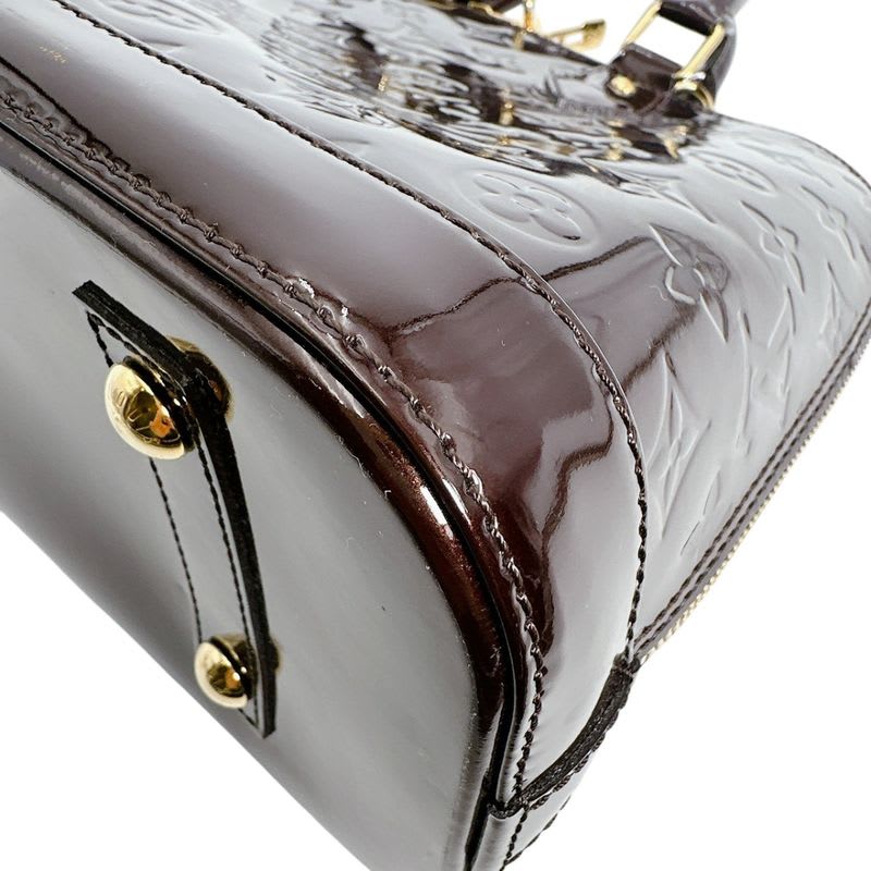 Louis Vuitton Vernis Handbag Alma PM Wine Red — view 8