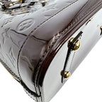 Louis Vuitton Vernis Handbag Alma PM Wine Red — view 9