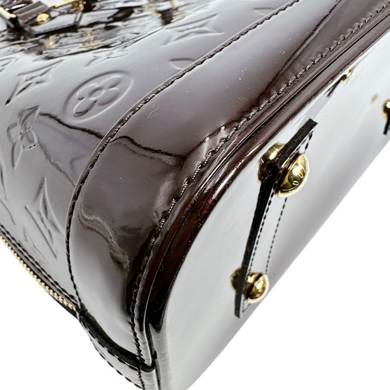 Louis Vuitton Vernis Handbag Alma PM Wine Red — view 9