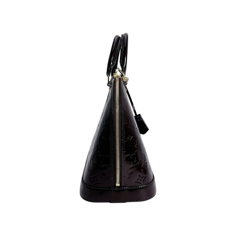 Louis Vuitton Vernis Handbag Alma PM Wine Red — view 4