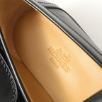 Hermes Impact Loafers 37 Glenan Buckle Leather Shoes — view 8