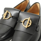 Hermes Impact Loafers 37 Glenan Buckle Leather Shoes — view 5