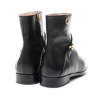 Gucci Boots 35 GG Double Strap Short Leather Shoes Black — view 5
