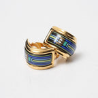 Hermes Earrings Enamel Gold Multicolor — view 4