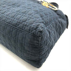 Dior Cannage Nylon Tote Boston Bag Navy — view 5