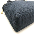 Dior Cannage Nylon Tote Boston Bag Navy — view 4