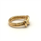 Hermes Atame Scarf Ring Gold Metal Closure — view 6