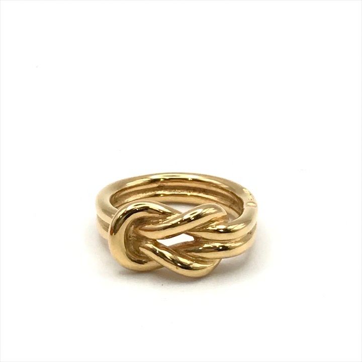 Hermes Atame Scarf Ring Gold Metal Closure — view 2