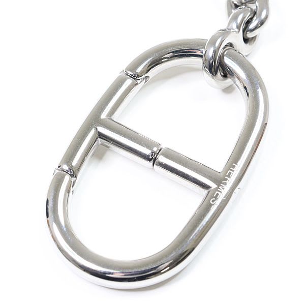 Hermes Key Holder Chaine D'ancre Metal Silvery Bag Charm Ring — view 3