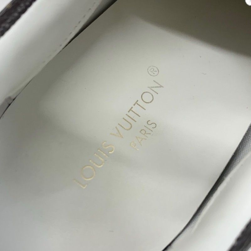 Louis Vuitton Run Away Line Monogram Sneakers Shoes Leather Mesh Pink Beige — view 7