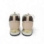 Louis Vuitton Run Away Line Monogram Sneakers Shoes Leather Mesh Pink Beige — view 5