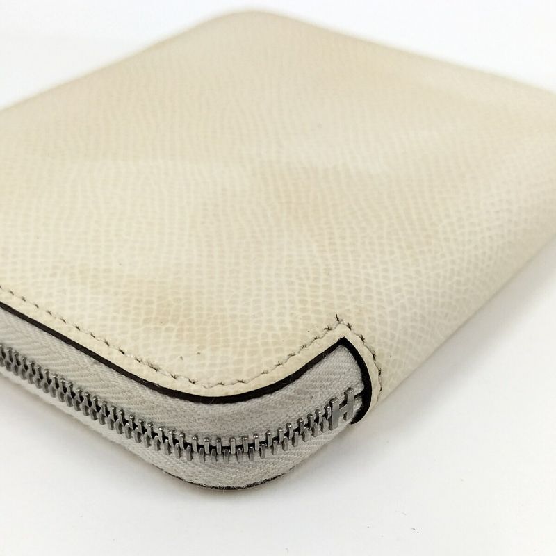 Hermes Azap Silk-in Compact Coin Case Leather Ivory — view 5