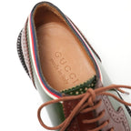 Gucci 5 Leather Shoes Dress Lace Up Green Brown — view 6