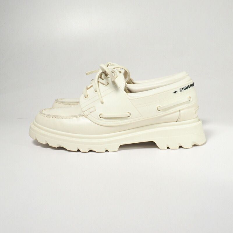 Dior Walker Deck Shoes 35 Leather Ivory — view 2