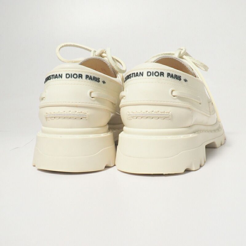 Dior Walker Deck Shoes 35 Leather Ivory — view 3
