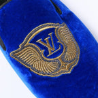 Louis Vuitton Slip on Blue Velour Auteuil Loafers Opera Shoes 7 — view 7