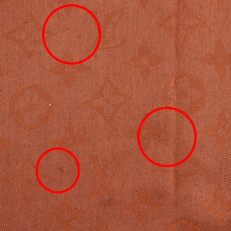 Louis Vuitton Monogram Silk Wool Brown Shawl — view 7