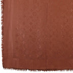 Louis Vuitton Monogram Silk Wool Brown Shawl — view 2