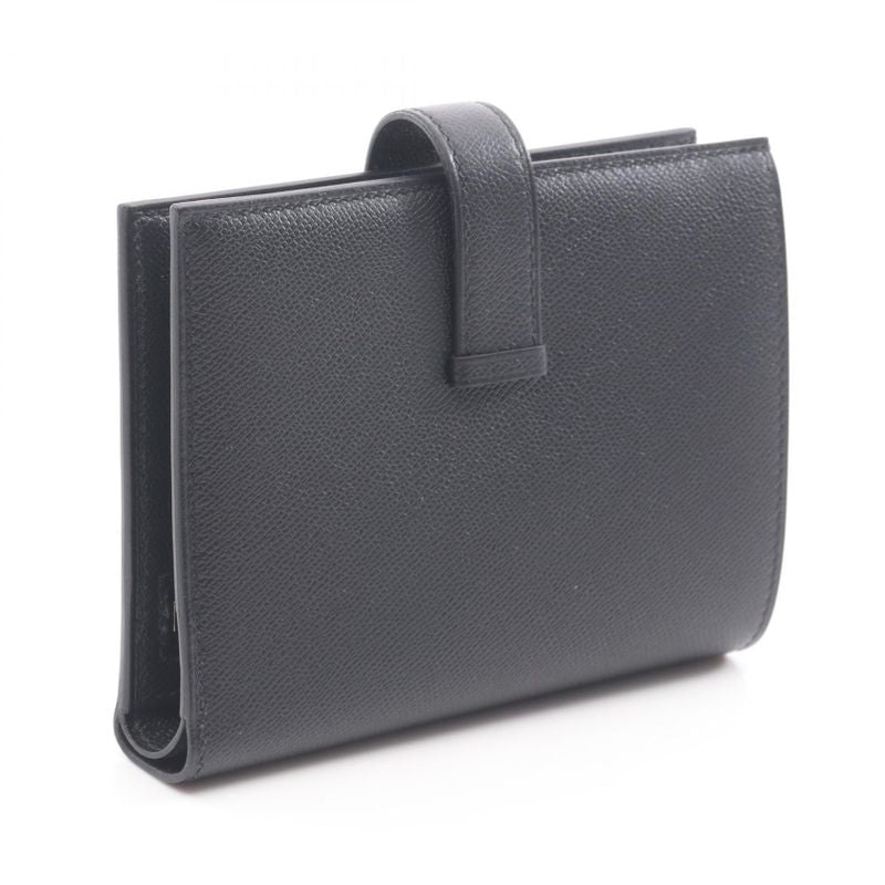 Hermes Bifold Wallet Bearn Compact Black Leather Calf — view 2