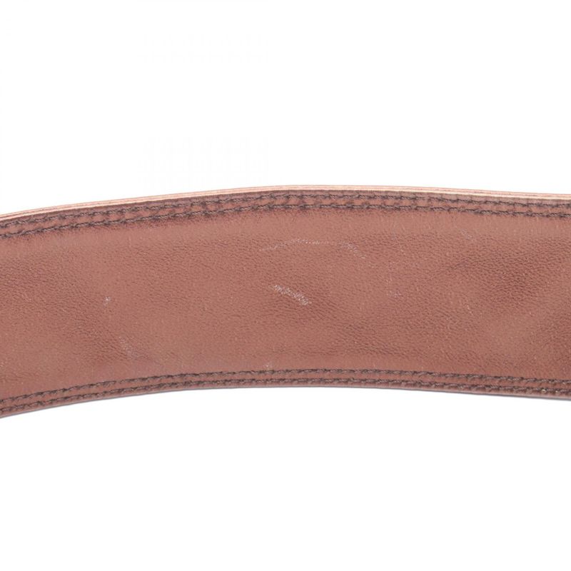Chanel Shoulder Bag Bronze Leather Logo Sacoche — view 9