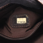 Chanel Shoulder Bag Bronze Leather Logo Sacoche — view 6