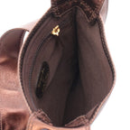 Chanel Shoulder Bag Bronze Leather Logo Sacoche — view 4