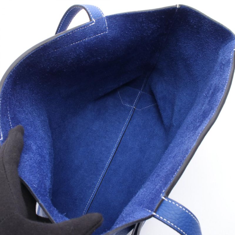 Hermes Tote Bag Cabas Serie 31 Blue Royale Leather — view 4