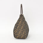 Fendi Tote Bag Zucca Pattern Canvas Brown Silver — view 2