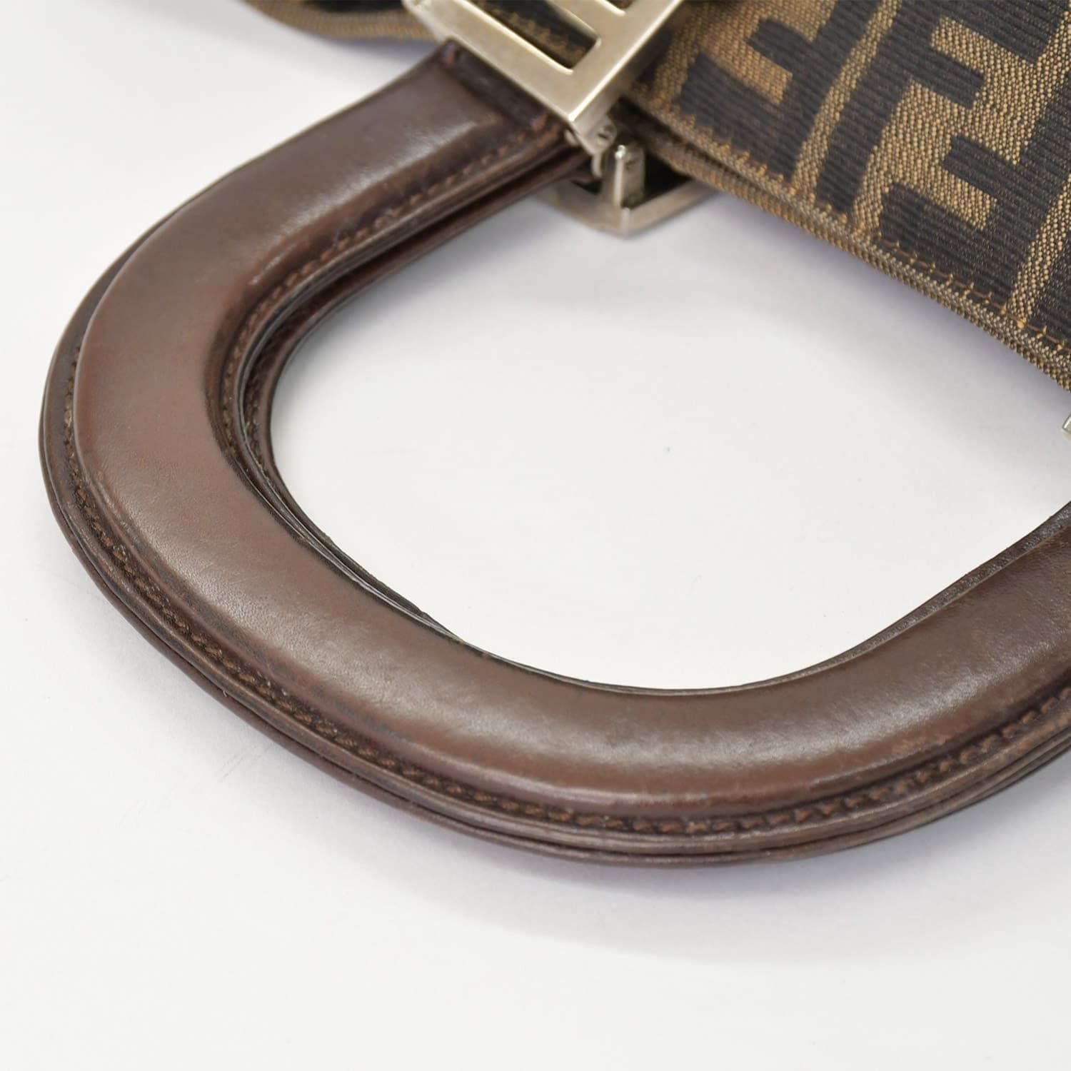 Fendi Tote Bag Zucca Pattern Canvas Brown Silver — view 7