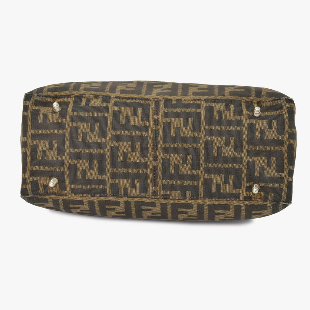 Fendi Tote Bag Zucca Pattern Canvas Brown Silver — view 8